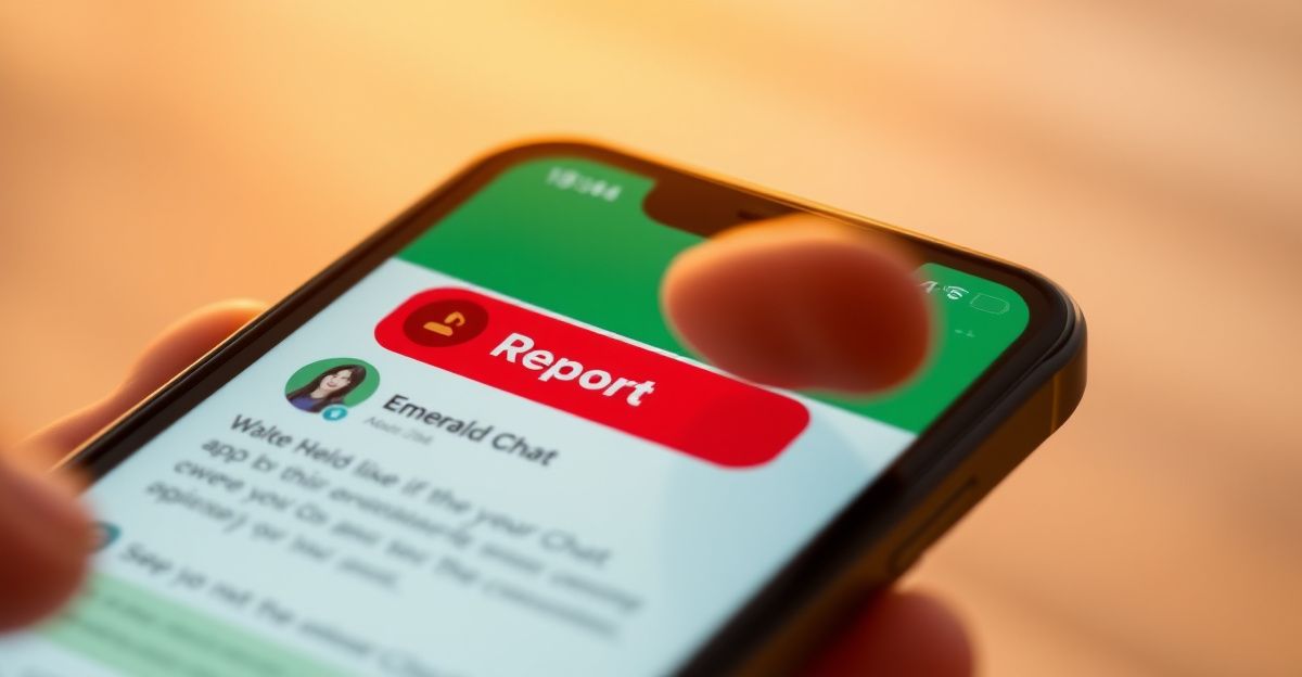 Schritt für Schritt: So meldest du einen Nutzer auf Emerald Chat